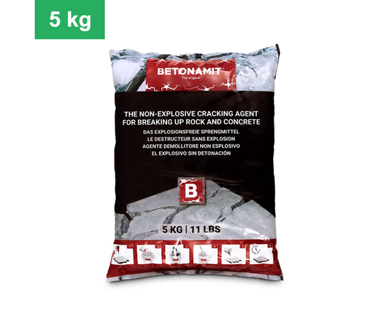 BETONAMIT® 5 kg vreća – Sredstvo za rušenje stijena i betona, idealno za sigurno i učinkovito rušenje stijena, betona i armiranog betona. Savršen izbor za manje projekte 1BETONAMIT® 5 kg vreća – Sredstvo za rušenje stijena i betona, idealno za sigurno i učinkovito rušenje stijena, betona i armiranog betona. Savršen izbor za manje projekte 1BETONAMIT® 5 kg vreća – Sredstvo za rušenje stijena i betona, idealno za sigurno i učinkovito rušenje stijena, betona i armiranog betona. Savršen izbor za manje projekte 1